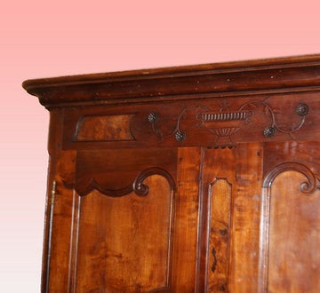 Antique French wardrobe from the 1700s Provençal style in walnut wood
