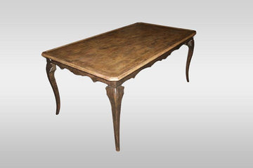 Grande tavolo provenzale fisso in legno di noce mosso