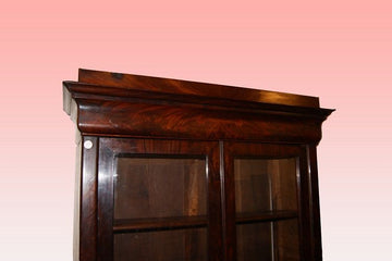Louis Philippe style 2-door bookcase in mahogany