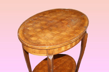 Antique French side table from the 1800s, Transition style