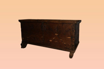 antique Italian chest from the 1700s in chestnut