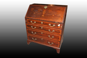 Beautiful antique English Victorian inlaid mahogany Bureau Writing desk