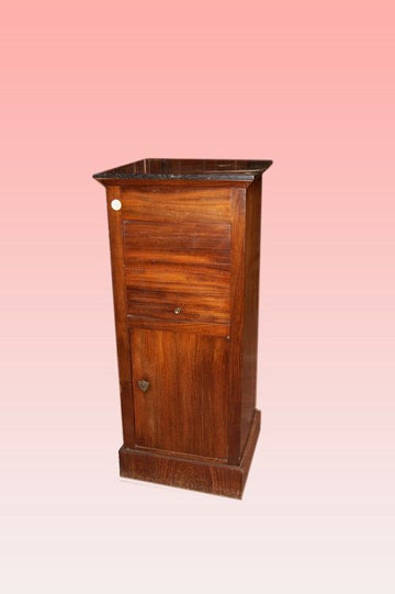 Pair of Empire style bedside cabinets with roller shutter