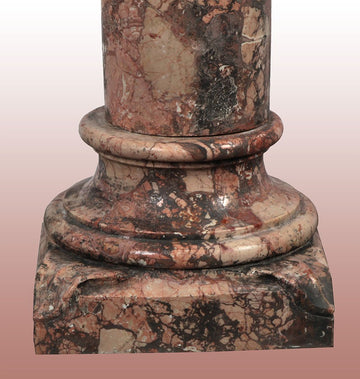 Holy water stoup in red Verona marble