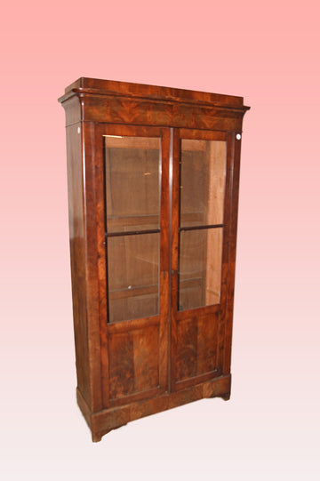 Directory bookcase double-door in mahogany feather from 1800