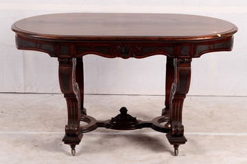 Tavolino da thè o da salotto belga del 1800 in stupendo legno di palissandro