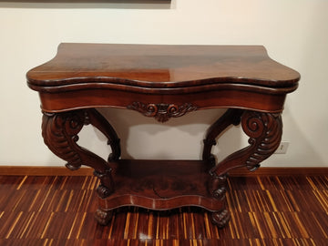 Antica consolle tavolino da gioco francese Luigi Filippo del 1800