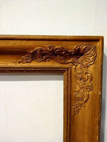 Antique French frame 1800 medium 83x69 / 69x56 carved 19th century