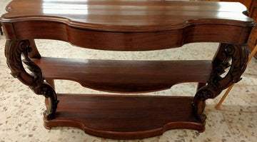 antiques large mahogany console table , carved, Louis Philippe style