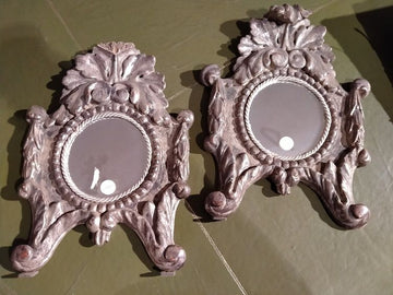 Small Italian mirrors in Meccato wood