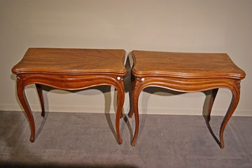 Pair of antique Louis Philippe console card tables from the 1800s