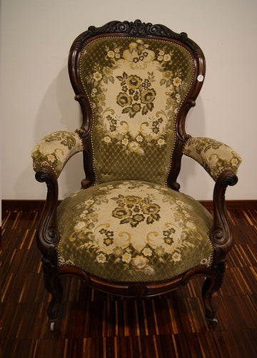 Antica coppia di poltrone bergere francesi Luigi Filippo in massello