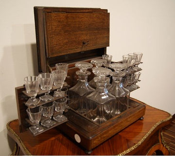 Antique French liqueur box from the 1800s Charles X in rosewood