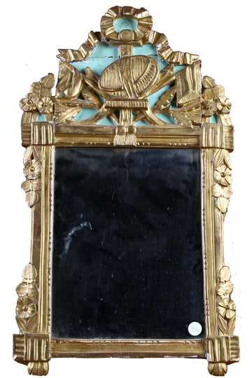 Antica specchiera francese del 1700 stile Luigi XVI in legno dorato