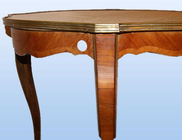 Antico tavolino francese del 1800 stile Luigi XV con piano in marmo