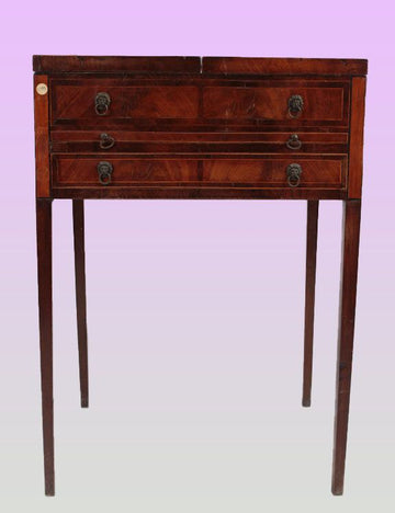 Antique Georgian Sewing Dressing Table from the late 1700s in mahogany