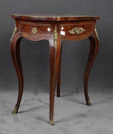 Antica toilette francese del 1800 stile Luigi XV intarsiata con bronzi