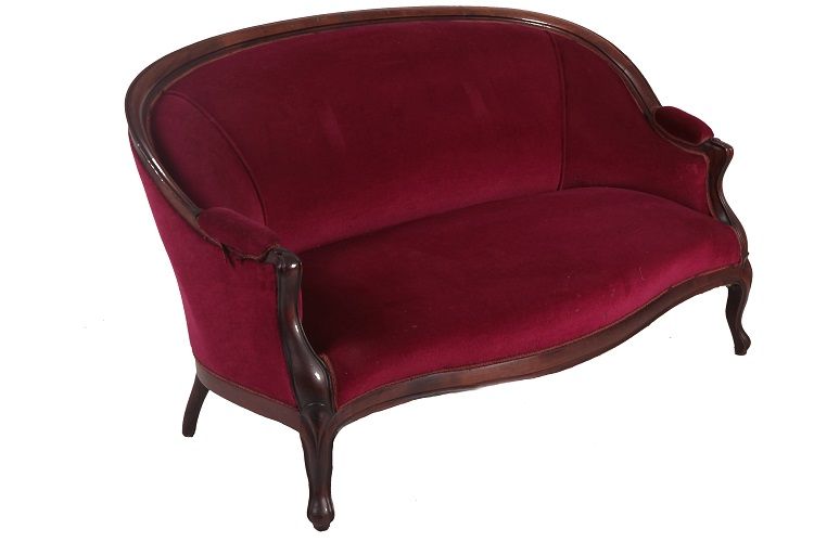 Antico divano francese del 1800 stile Luigi Filippo in massello mogano