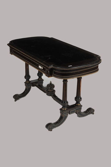 French center table in ebonized wood