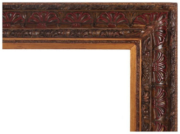 Ancient Italian frame from 1600, richly carved