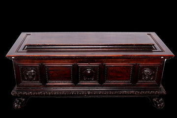 Antique 19th century Italian chest in Renaissance style walnut