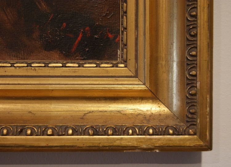 Antico quadro olio su tavoletta del 1800 raffigurante cardinale 
