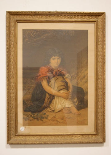 Antica stampa a colori del 1800 di Edwin Longsden Long "Mliss"