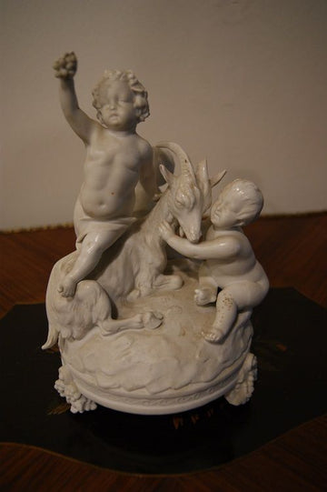 Antique French biscuit porcelain figurines from the 1800s