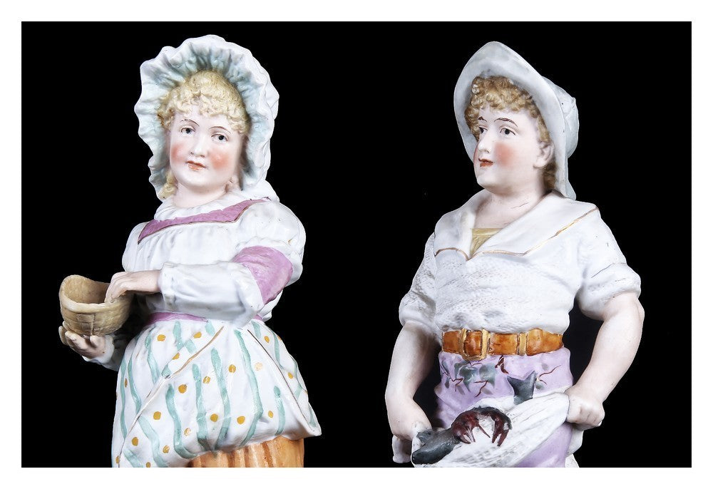 Antiche statuine in porcellana antica inglese del 1800