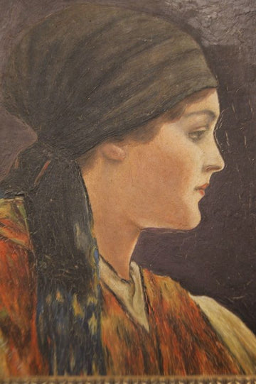 Oil on panel Portrait of a Woman