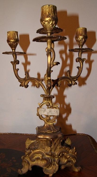 Antiche candelieri francesi a 4 fiamme del 1800
