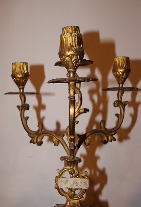 Antiche candelieri francesi a 4 fiamme del 1800