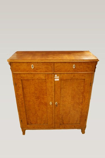 Ancient high sideboard from the 1800s in birch wood