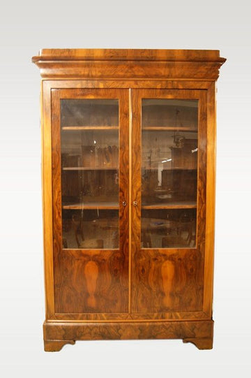 Antique French high bookcase from 1800 Directory
