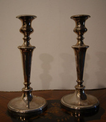 Antique English Sheffield candlesticks from 1900