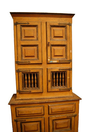 Ancient rustic lacquered Cupboard - Antique Furniture - 1900