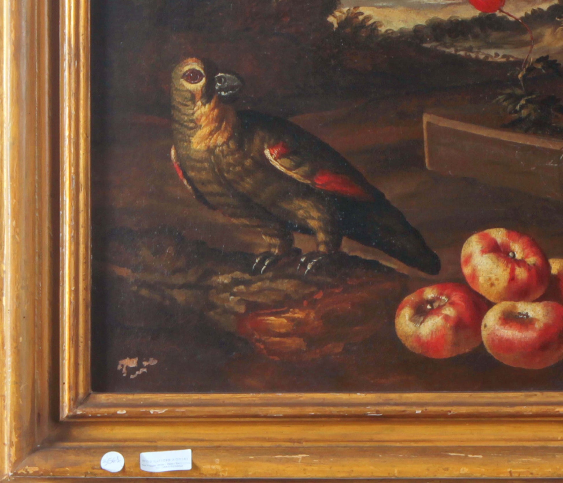 Antico quadro olio su tela natura morta di Paolo Paoletti del 1600
