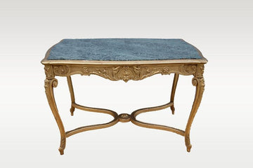 Tavolo da salotto del 1800 Luigi XV dorato foglia oro