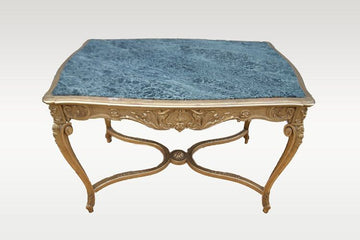 Tavolo da salotto del 1800 Luigi XV dorato foglia oro
