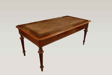 Elegante scrivania francese del 1800 in mogano Luigi Filippo
