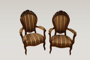 Poltrone francesi del 1800 in mogano stile Luigi Filippo
