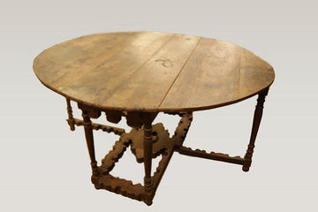 Antique walnut table from the 1600s in Louis XIV style