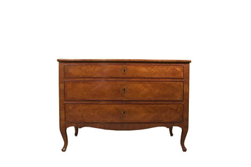 Antico comò italiano del 1700 in legno di carrubo 18thcentury