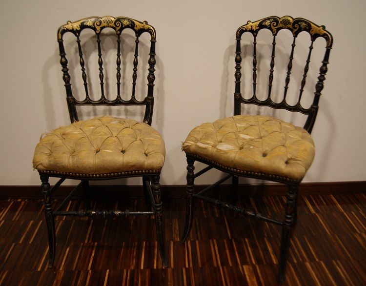 ebonized Chiavari chairs from the 1800s1
