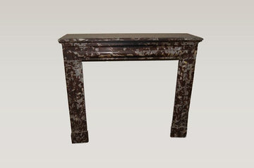 French fireplace in red marble from France from the 1800s
