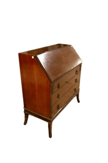 Antique Victorian Bureau Writing desk from 1800 in mahogany with inlay