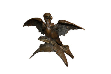 Piccola scultura in bronzo francese del 1800 raffigurante " Condor "