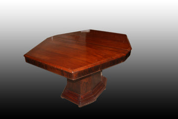 French Deco style table from the early 1900s in mahogany and ebony wood