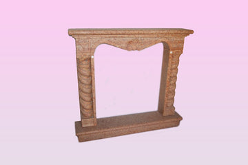 Italian fireplace from the 19th century in red Verona marble