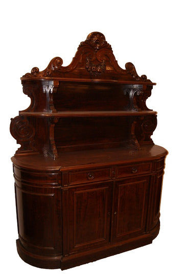 Credenza francese stile Luigi Filippo del 1800 in legno di mogano